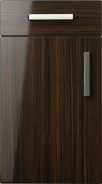 High Gloss/Modern Door - Duleek/Gloss Zebrano